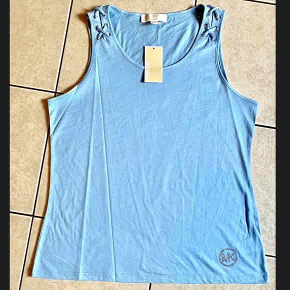 Michael Kors Tops - NWT Michael Kors Large Baby Blue Tank Top